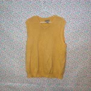 Size large bright yellow sweater vest.